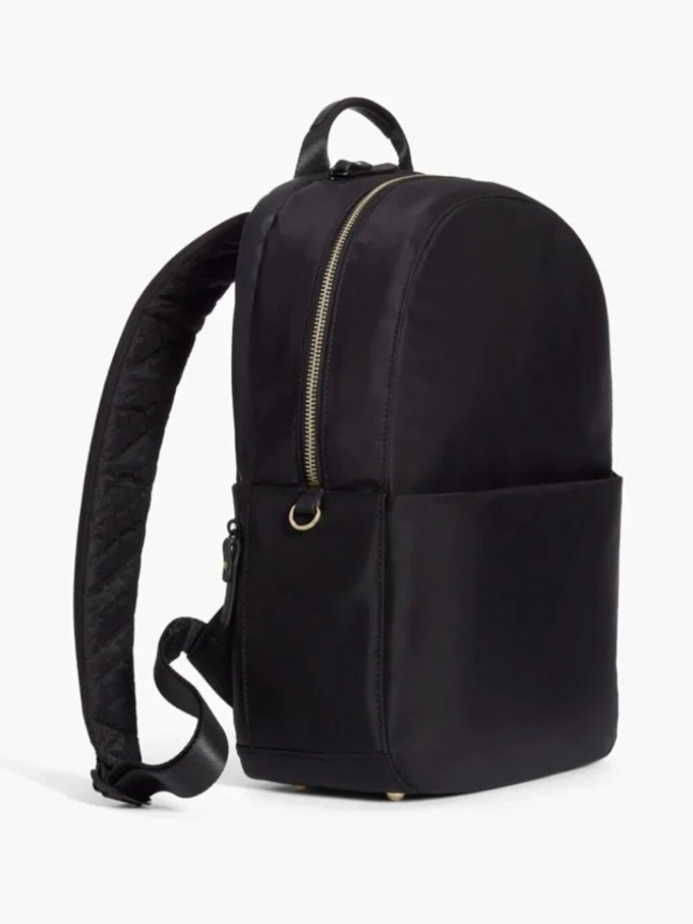 Lo & Sons Beacon Backpack Black Exterior / Gold Hardware / Camel Interior